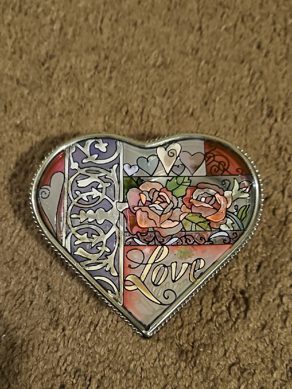 Amia Heart Shaped Decorative Trinket Dish